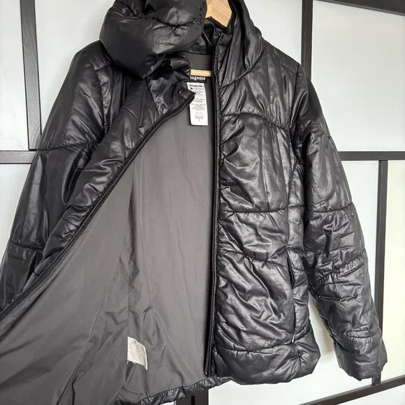 Patagonia Women Lidia Insulated Puffer Quilted Jacket Hooded Black Small Outdoor - Picture 10 of 16